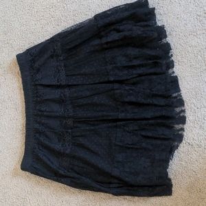 Black lace skirt